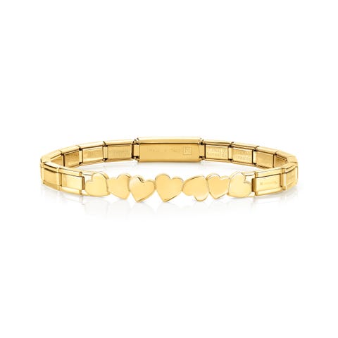 Trendsetter Stainless Steel Hearts Bracelet Bracelet for her with plaque and coloured PVD finish