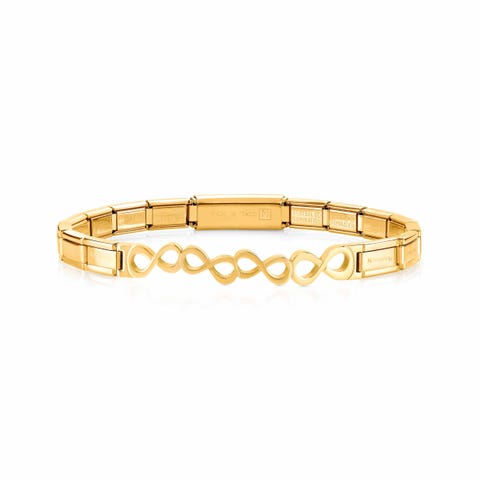 Trendsetter Bracelet with Infinity symbol Bracelet with coloured PVD finishing in gold or rose gold