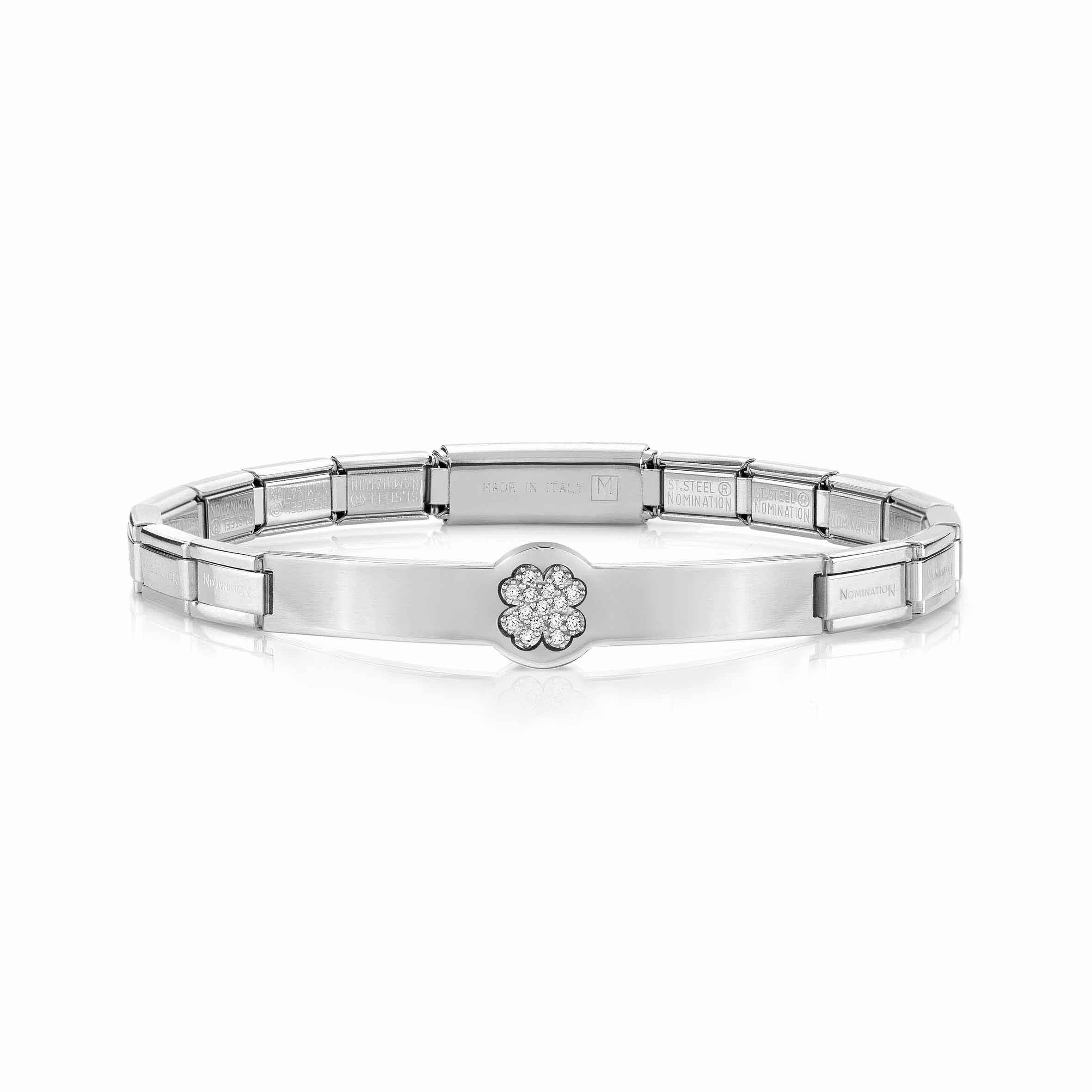 Nomination Bracciale Trendsetter Quadrifoglio con Cubic Zirconia