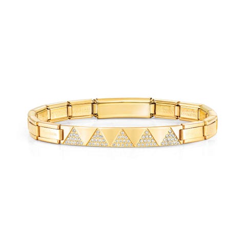 Bracciale Trendsetter Oro giallo e Zirconi Bracciale per Lei in acciaio e Pietre
