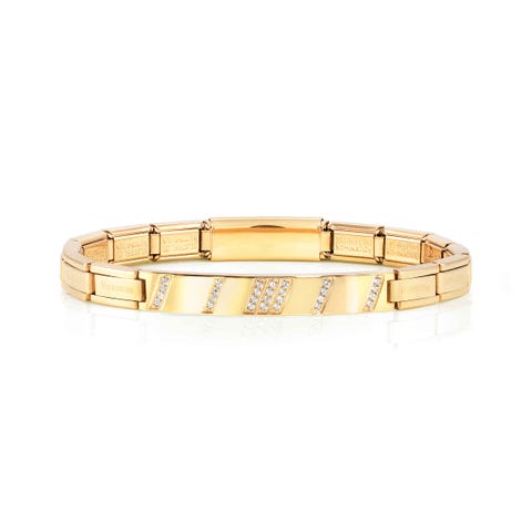 Trendsetter New York bracelet, lines Bracelet in stainless steel with stones