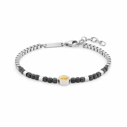 Armband Voyage in Edelstahl mit Knoten Armband in Edelstahl mit Symbol in 750er Gelbgold