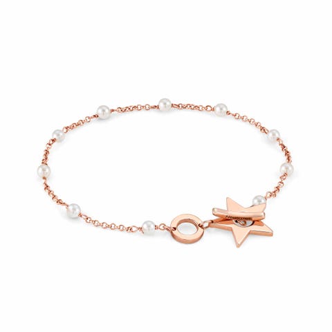 Bracelet Mon Amour Étoile et Pierres Bracelet avec revêtement  en or rose