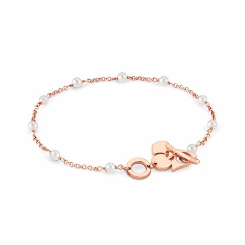 Mon Amour Cherry and Gemstones Bracelet Bracelet with rose gold plated finishing