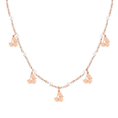 Short Mon Amour Necklace with Cherries Necklace with fruit symbol