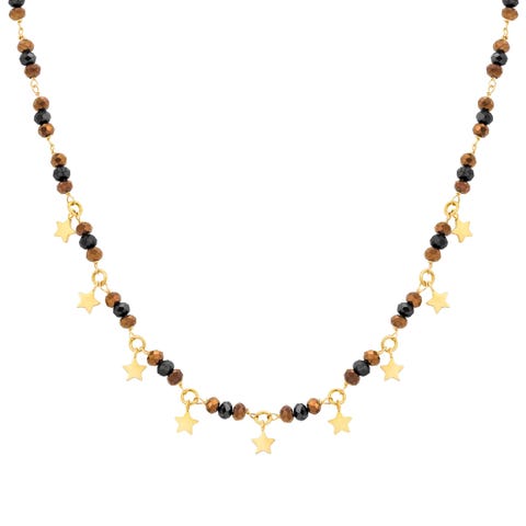 Collana Mon Amour stelle e cristalli Collana in argento con pendenti 
