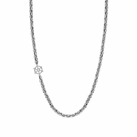 Collana Atlante con Timone Collana in Acciaio con simbolo nautico