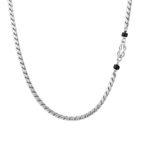 Atlante necklace, Knot and natural stones Stainless steel necklace for Him