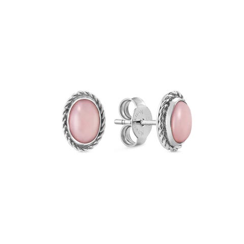 Oval earrings with natural Gemstone Steel Earrings with luxury Gemstone