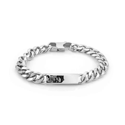 InstinctStyle Marina Bracelet Sailing Ship and Waves Stainless steel bracelet with details