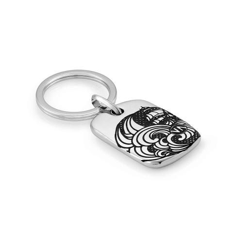 Porte-clés InstinctStyle Marina Sailing Ship and Waves Accessoire à l'effet vintage