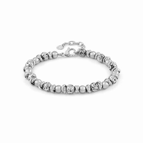 Pulsera InstinctStyle Con piedra de lava y acero Pulsera de piedra de lava y acero hipoalergénico