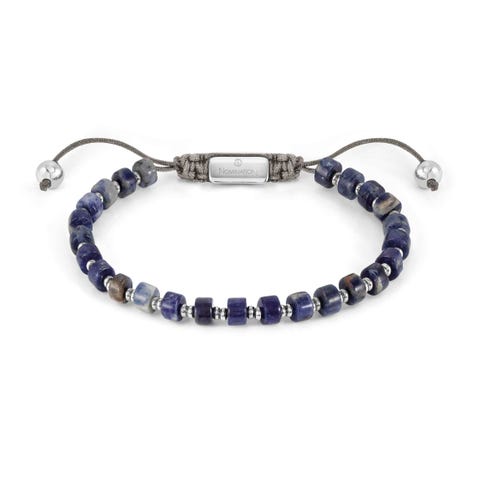 INSTINCTSTYLE bracelet, stones and stainless steel details Adjustable jewellery with stones and slide fastening