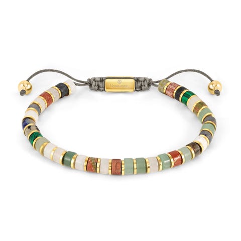 INSTINCTSTYLE bracelet, mixed stones Adjustable bracelet with stones and cord