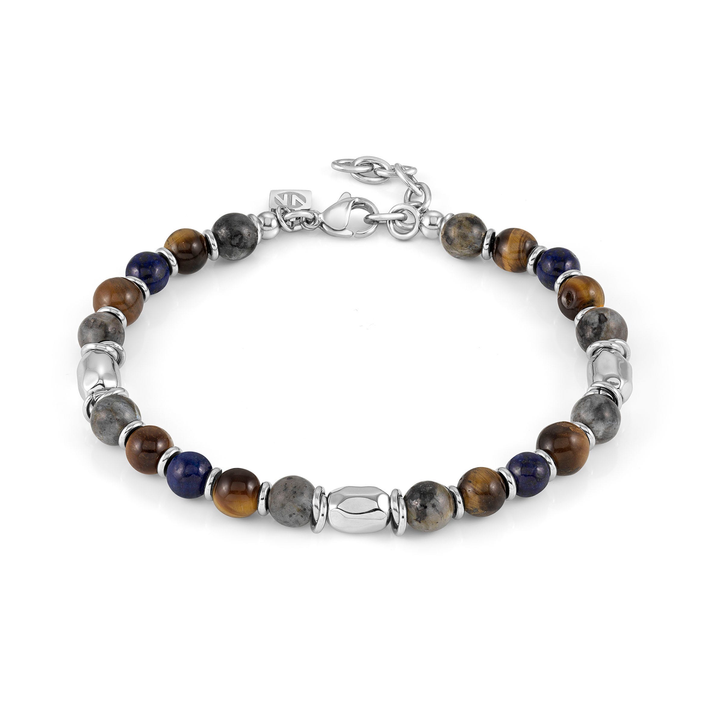 Nomination Bracciale Instinctstyle pietre miste marrone e blu