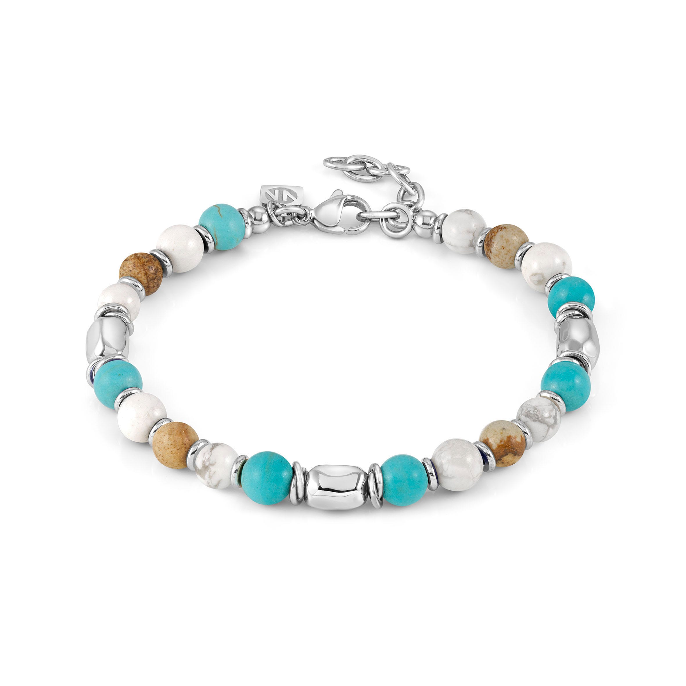 Nomination Bracciale Instinctstyle stones Edition mix pietre azzurro bianco