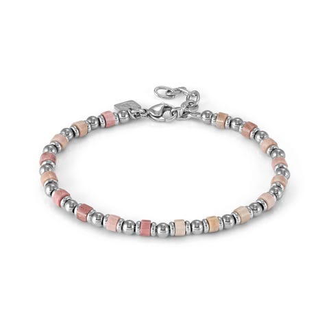 InstinctStyle Sea Ed. bracelet, natural stones Stainless steel bracelet with coloured stones