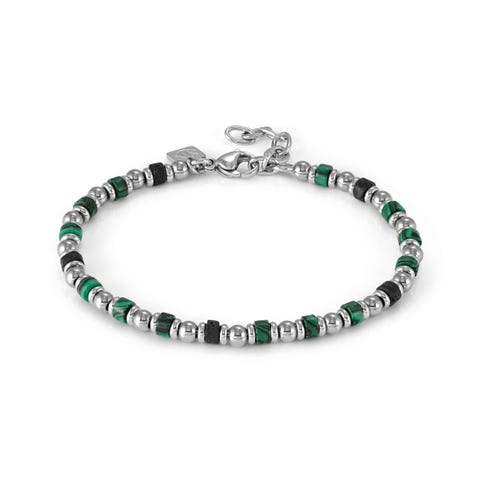 InstinctStyle Sea Ed. bracelet, stones, stainless steel details Stainless steel bracelet with natural stones 