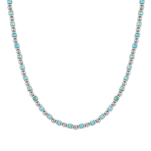 InstinctStyle Sea Ed. necklace, coloured stones Stainless steel necklace with stones