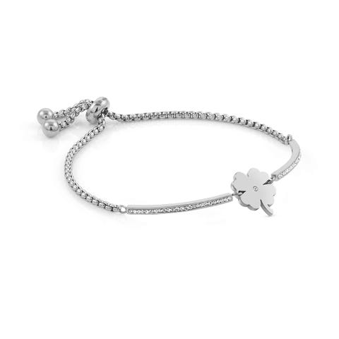 Bracciale Milleluci Quadrifoglio Bracciale con Cristalli bianchi e Cubic Zirconia