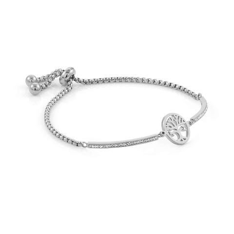 Bracciale Milleluci Albero della Vita Bracciale con Cristalli bianchi e Acciaio