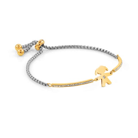 Milleluci bracelet, Golden PVD, Girl Stainless steel jewellery