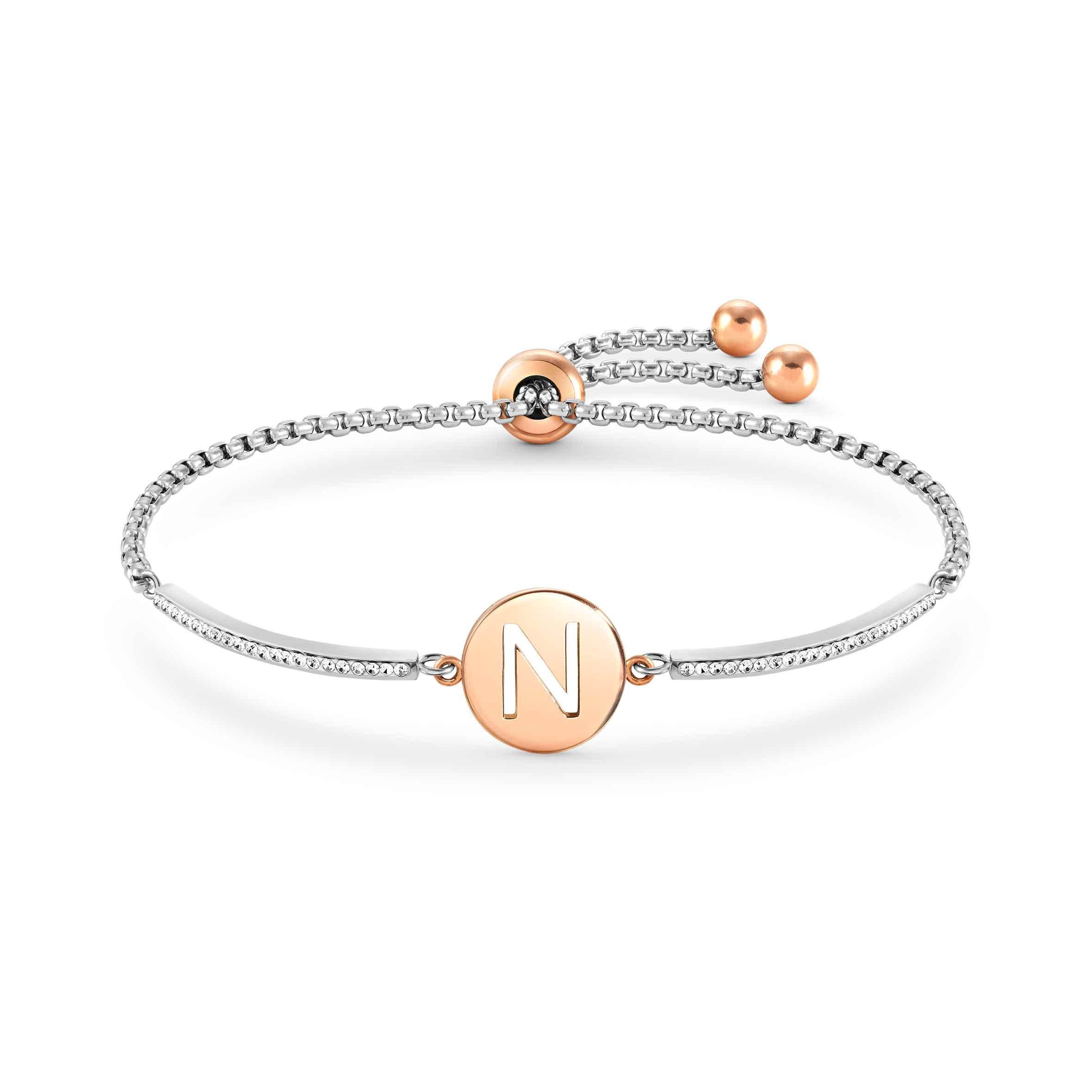 Nomination Bracciale Milleluci Lettera N in Acciaio