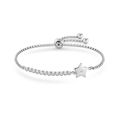 Bracciale Milleluci Stella con Zirconi Bracciale in Acciaio con simbolo