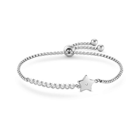 Bracelet Milleluci Étoile avec zircones Bracelet en acier avec symbole