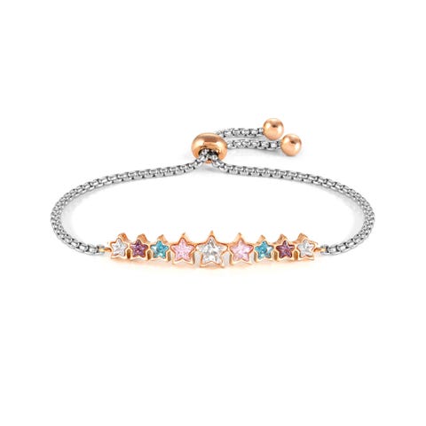 Milleluci bracelet with crystals Stainless steel Milleluci Colour Edition