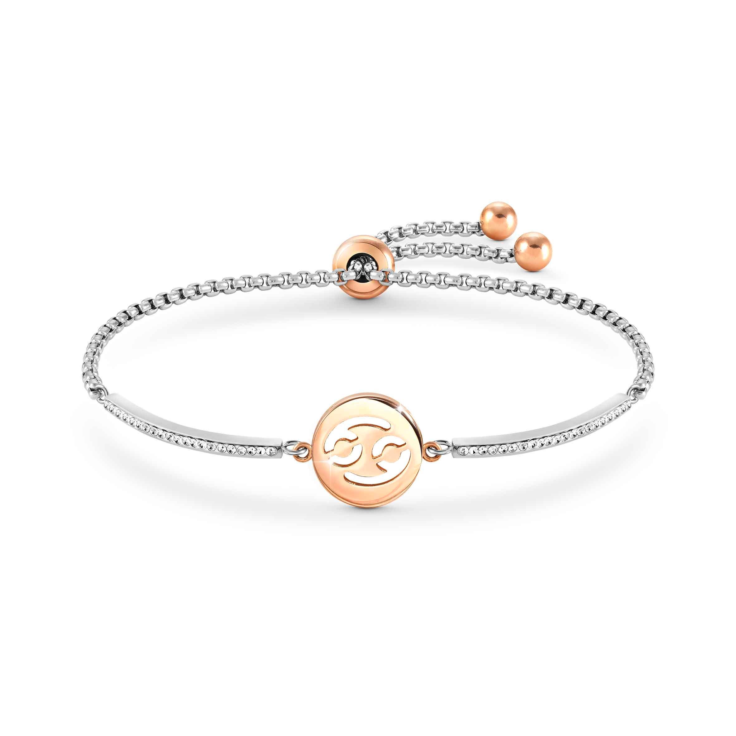 Nomination Bracciale Milleluci Zodiaco Cancro in PVD rosa e Cristalli