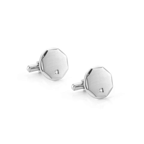Gemelli Strong con diamante Gemelli in acciaio