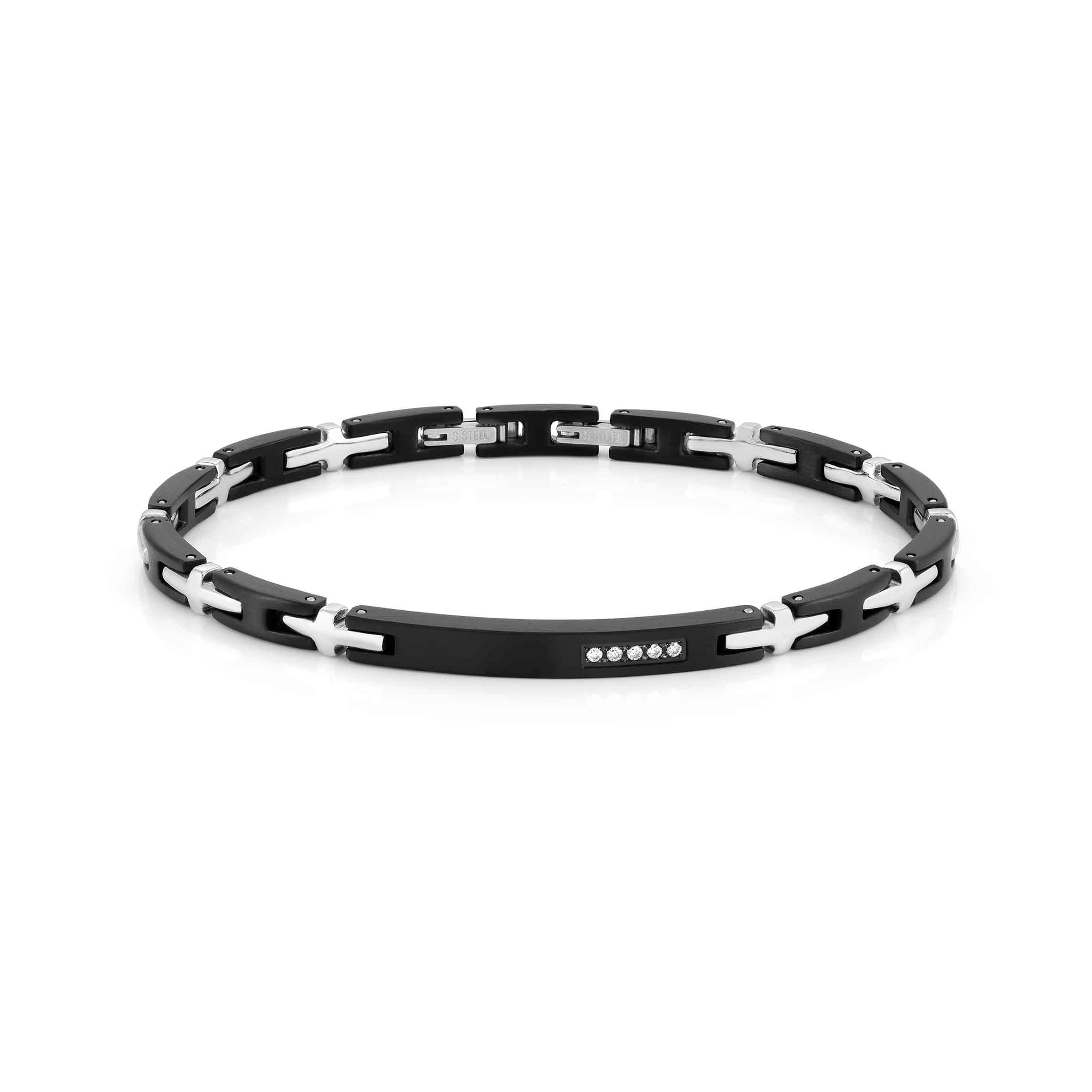 Nomination Bracciale Strong per lui con placca