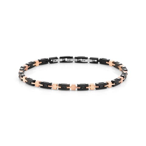 Bracciale Strong con diamanti Bracciale con finitura nera