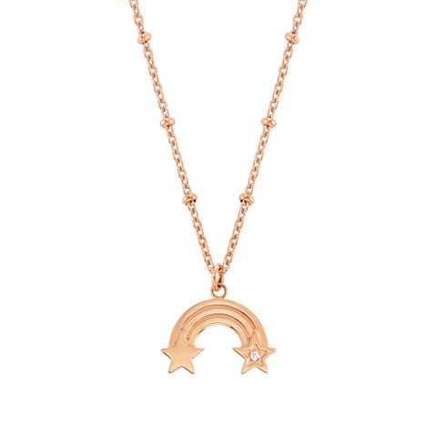 Collana Happyworld Arcobaleno  Gioiello in Acciaio e Cubic Zirconia