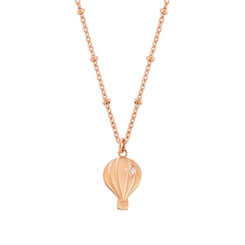 Collana Happyworld Mongolfiera Gioiello in Acciaio anallergico