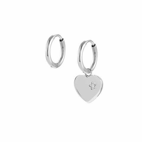 Orecchini Happyworld Cuore Gioiello Pendente in Acciaio