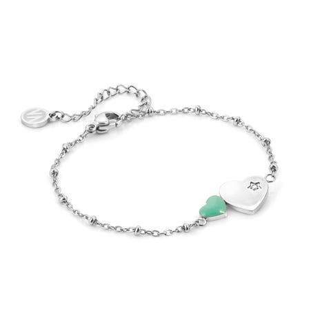 Bracciale Happyworld Cuori con Smalto Bracciale con Cubic Zirconia e Smalto colorato