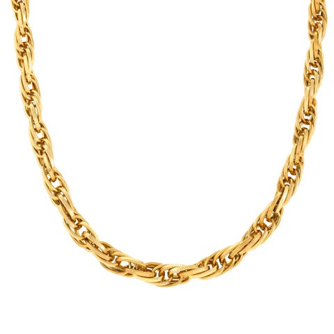 Collier Silhouette chaîne effet torchon Collier en acier anallergique