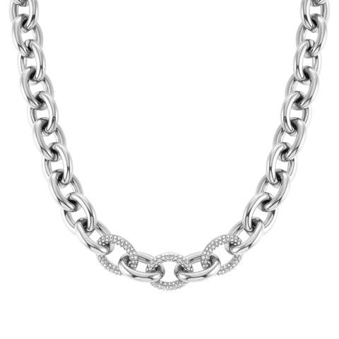 Collana Affinity con cristalli Collana a catena con cristalli bianchi