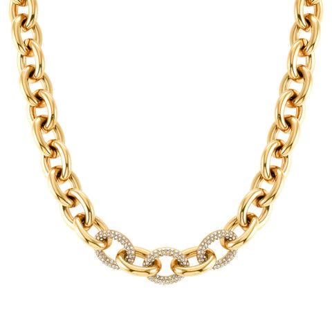 Collana Affinity a catena Collana con cristalli bianchi