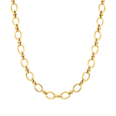 Long Affinity chain necklace Long stainless steel necklace