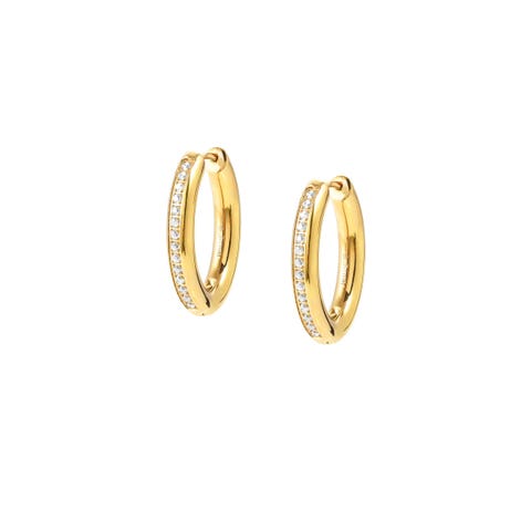 Affinity hoop earrings Earrings, stainless steel and Cubic Zirconia