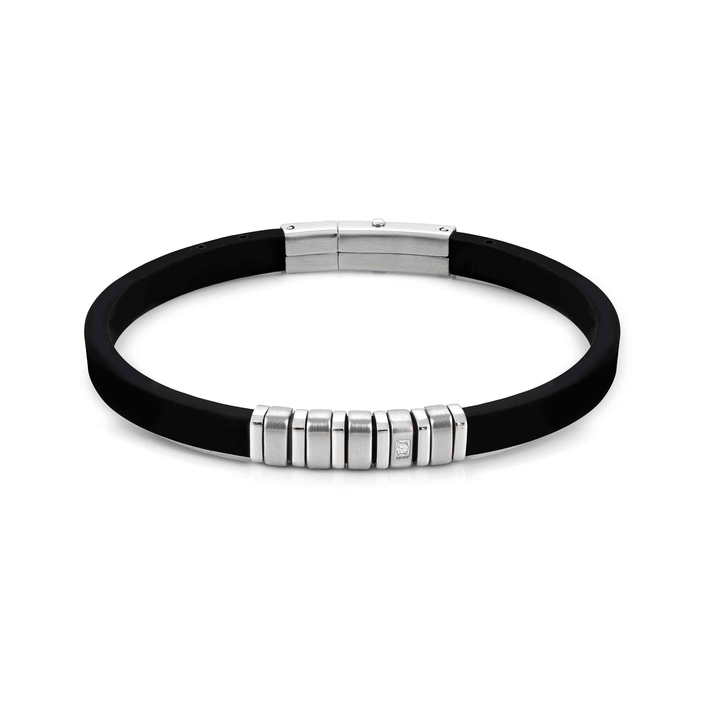 Nomination Bracciale City con pietra bianca