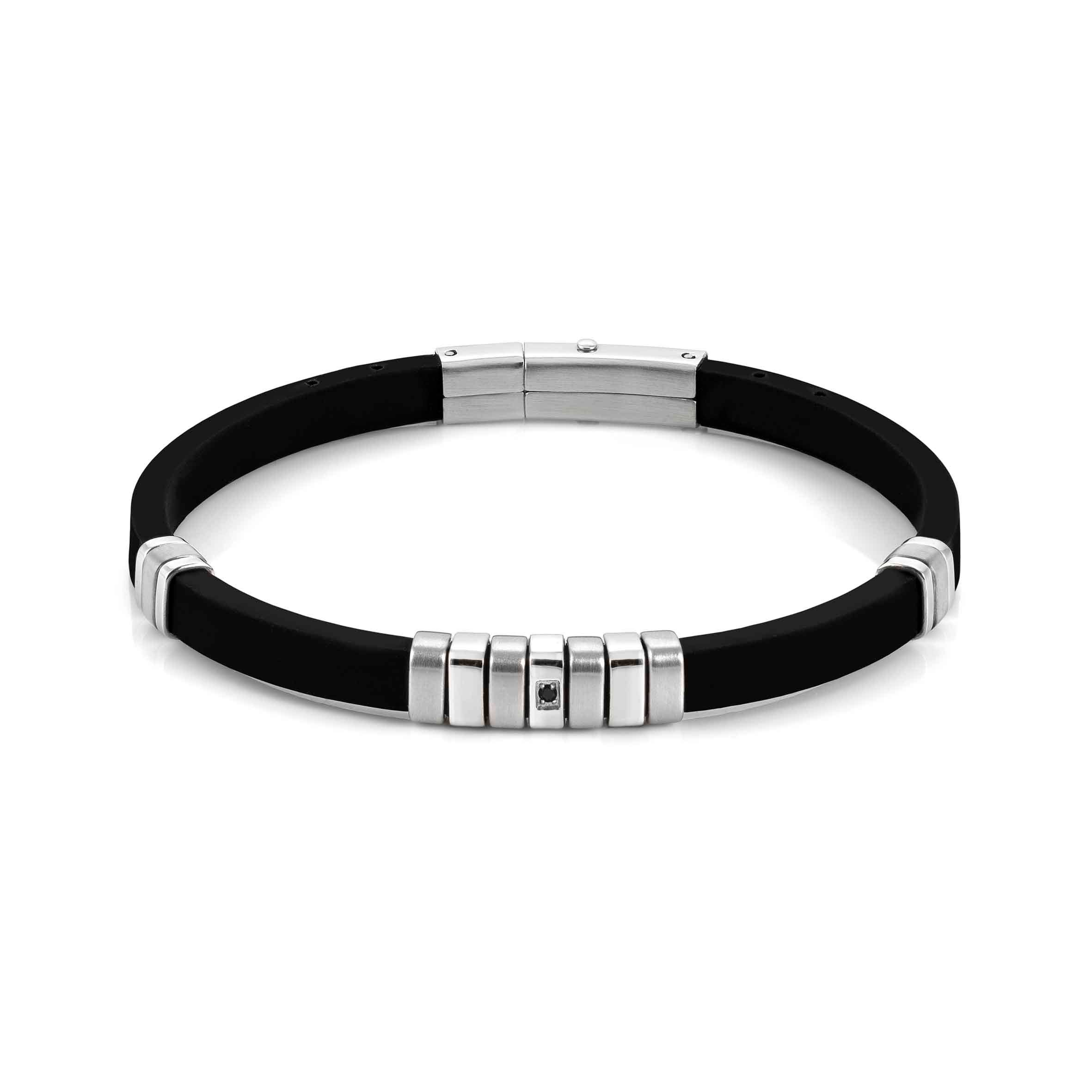 Nomination Bracciale City in caucciù e acciaio