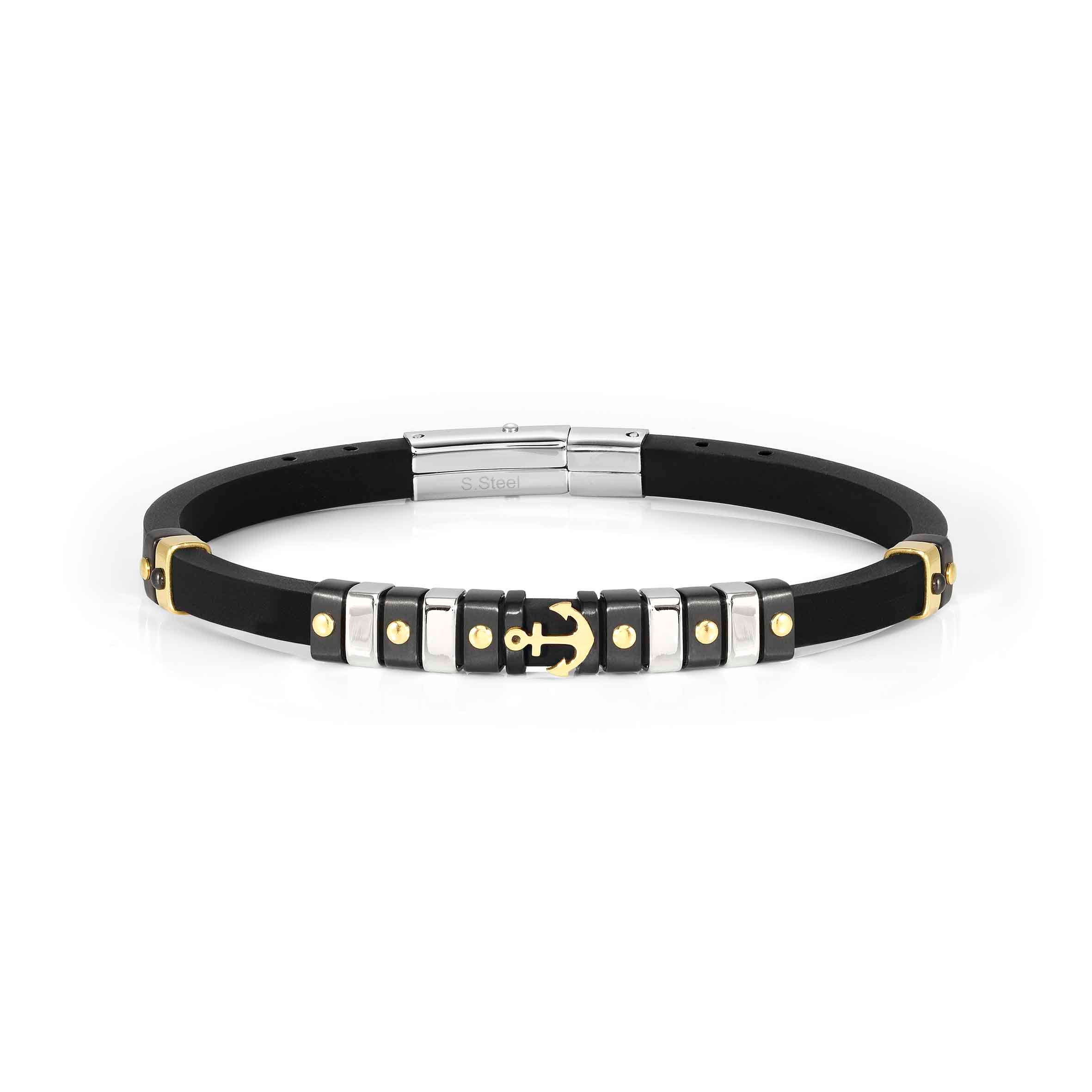 Nomination Bracciale City con simbolo ancora e dettagli colorati