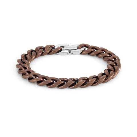 Armband B-Yond Schokoladenbraun matt Armband in Edelstahl mit Farb-Veredelung