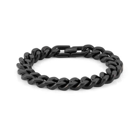 Großes Armband B-Yond in mattem Schwarz Großes Armband in mattem Edelstahl