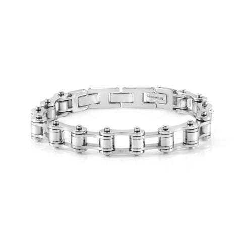 Stainless steel B-Yond chain bracelet. Gear chain bracelet