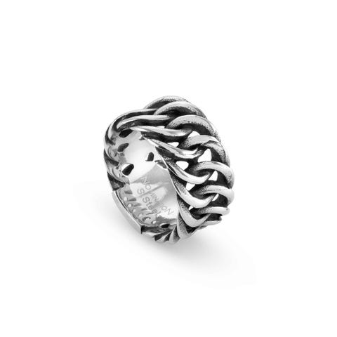 B-Yond ring, Vintage, Woven Chain ring, aged effect